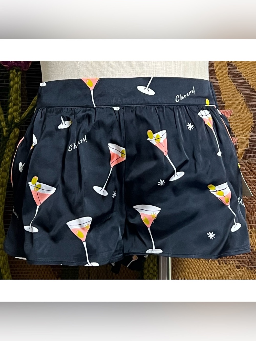 Anthropologie Silky Martini Pajama Shorts XS